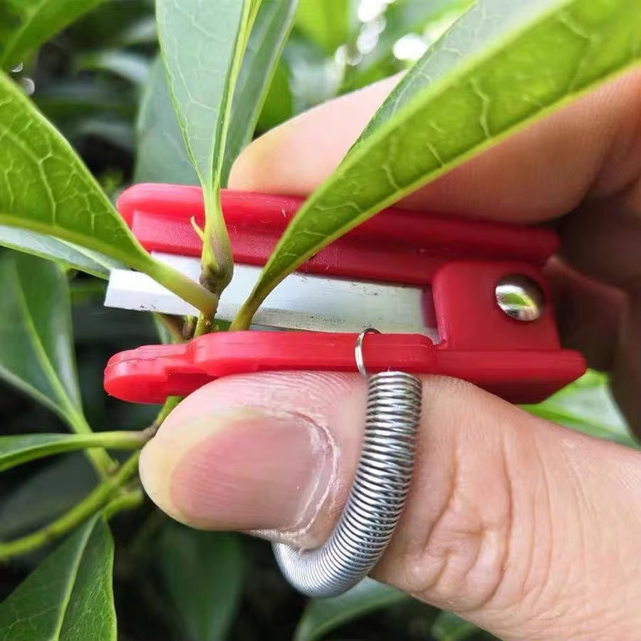 Stainless Steel Thumb Knife For Garden, Finger Ring Knife For Picking, Vegetable Harvesting Tool, Random Color
